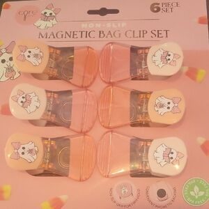 Ghost Magnetic Bag Clip Set - Pink and White